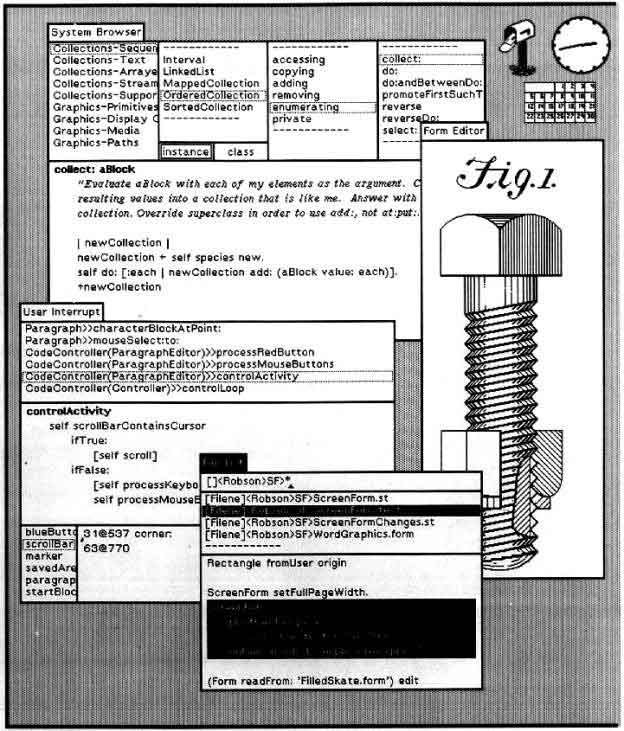 "The SmallTalk development and GUI environment"