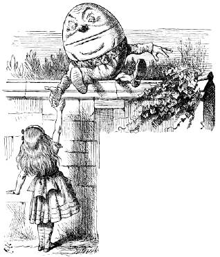 Humpty Dumpty - (as illustrated by) John Tenniel (1865)